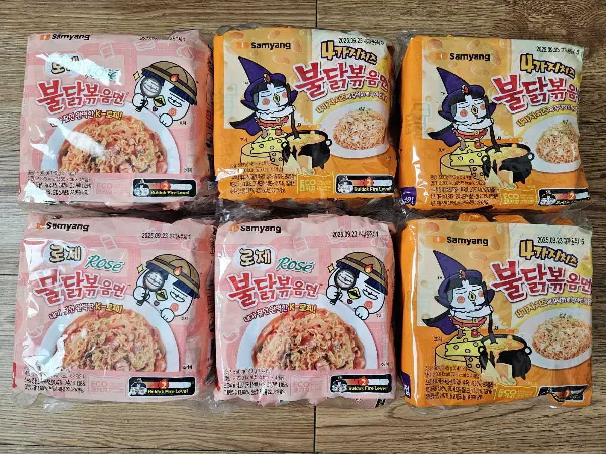 Buldak Ramen rose 4 kinds of cheese 12 each, 24 total