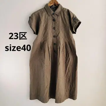 새상품급 23구 코튼 린넨 40 L 사이즈 셔츠 원피스 롱 반팔