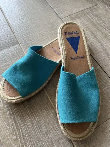 VERBENAS 터콰이즈 에스파드리유 샌들