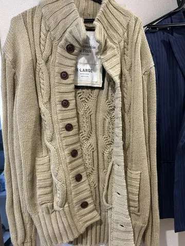 Abercrombie & Fitch 베이지 가디건 X-LARGE