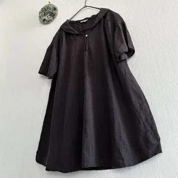 사만사 모스모스 린넨 튜닉 블랙