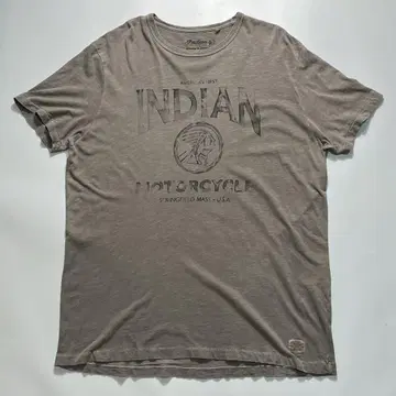 Indian Motorcycle 티셔츠 카키 L 염색 6759