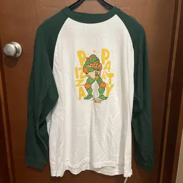 TMNT 피자 파티 L 사이즈 긴팔 티셔츠