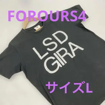 FOROURS4 반팔 티셔츠 블랙 L #1261