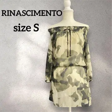 새상품급 RINASCIMENTO 오프숄더 7부 소매 미니 원피스 쉬폰
