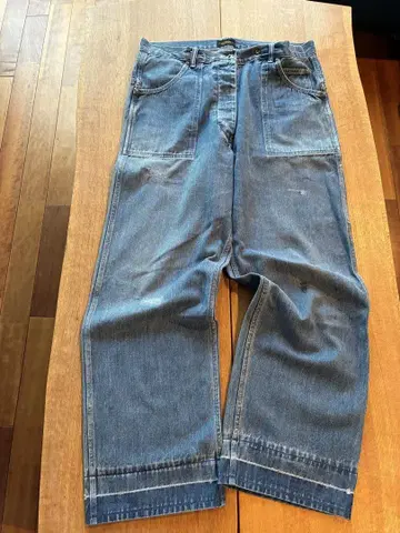 chimala 블루 와이드 레그 데님