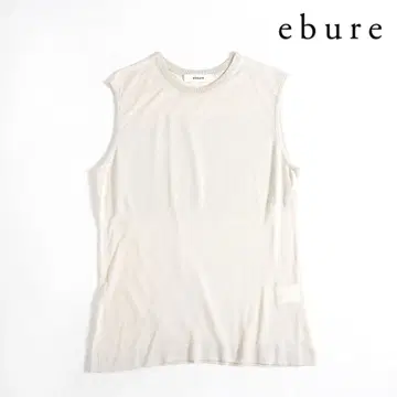 168t*새상품급 ebure 에부르 코튼 실크 슬리브리스 시어 니트