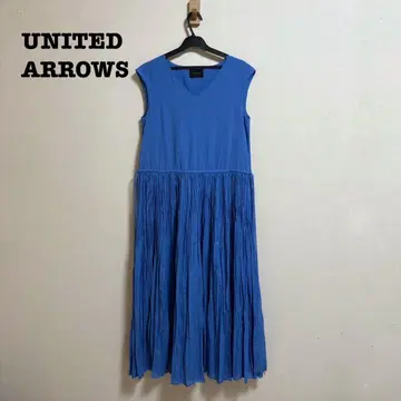 UNITED ARROWS UPCS 랜덤 플리츠 V넥 원피스