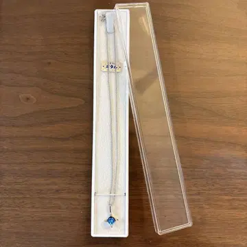 파란색 별 모양 펜던트 목걸이 케이스 포함