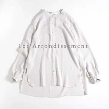700u*프리미어 아론디스몬 밴드 카라 드레이프감 셔츠 블라우스