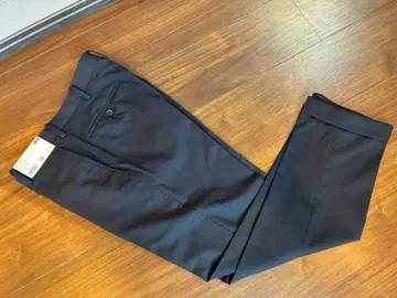 미사용 새상품 유니클로 스트레치 울 슬림 핏 팬츠 네이비 76cm