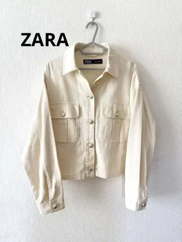 ZARA 자라 데님 자켓 아이보리