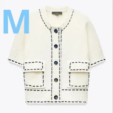 자라 스티치 니트 자켓 M 사이즈