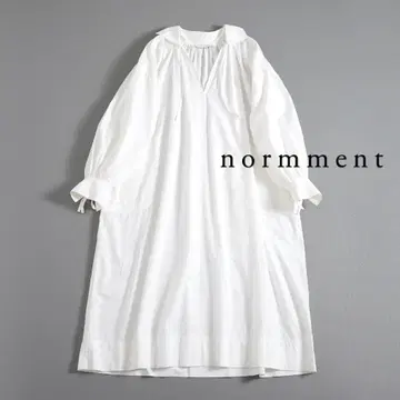 595u*노먼트 코튼 포플린 빈티지 쉐이프 셔츠 드레스