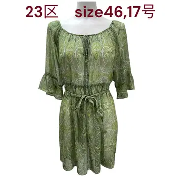 새상품급 23구 페이즐리 무늬 쉬폰 튜닉 46, 17호, 3XL