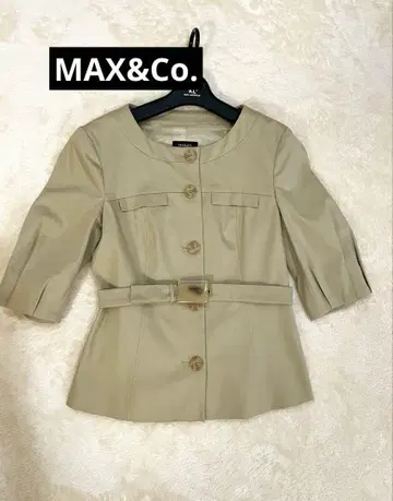 MAX&Co. 노카라 자켓 베이지