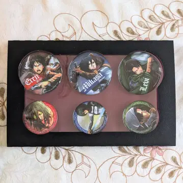 새상품 진격의 거인 캔뱃지 6종 TREASURE BOX 보물 상자