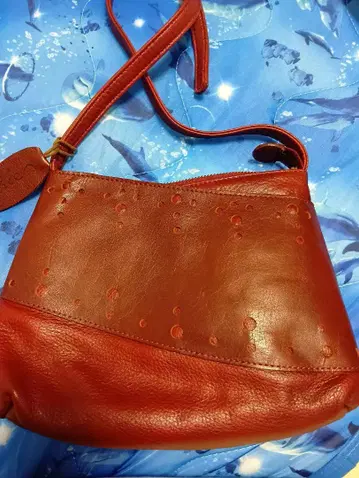 IBIZA 숄더백 도트 무늬 레드 계열