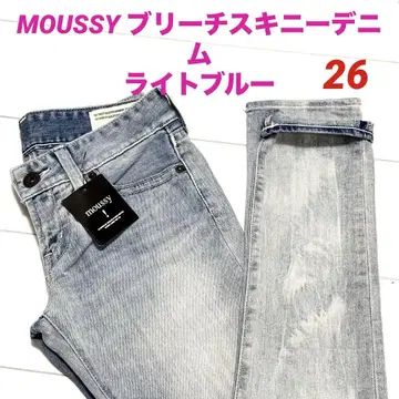 MOUSSY 마우지 블리치 스키니 데님 26 라이트 블루