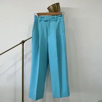 스카이블루 와이드 레그 슬랙스