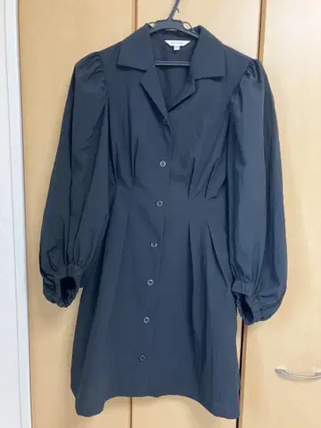 MOUSSY 블랙 셔츠 원피스 긴팔