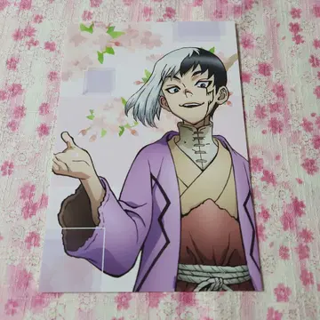 Dr.STONE 마루이 벚꽃 혜택 엽서 아사기리 겐