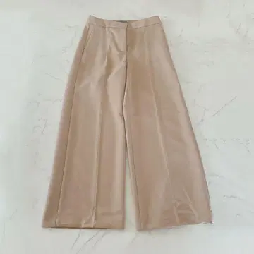 Theory Luxe 베이지 와이드 팬츠 36