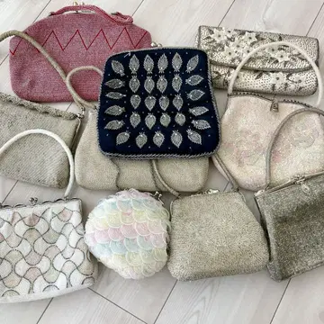 레트로 비즈 백 백
