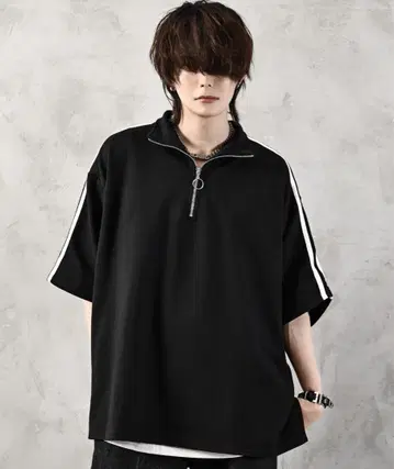 ADRER 엑스트라 퀄리티 코튼 분또 돌먼 하프 반지 지퍼 T