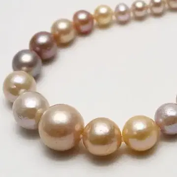 담수 진주 펄 목걸이 14-6mm 멀티 컬러