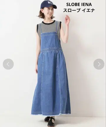 SLOBE IENA 새상품급 LE DENIM 점퍼 스커트 데님 블루