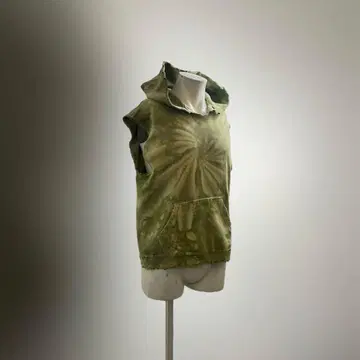 US 90s 00s 슬리브리스 후디 그런지 빈티지 타이다이
