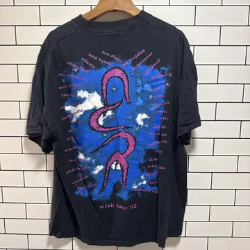 CURE wish tour '92 그래픽 티셔츠 XL