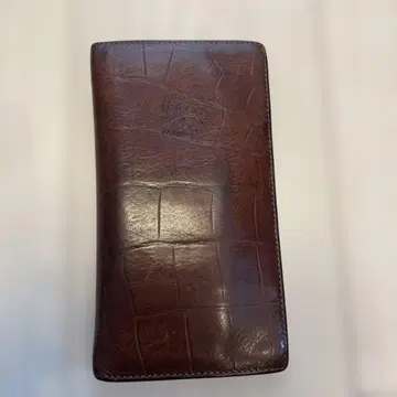 일비종떼 브라운 가죽 장지갑 지퍼