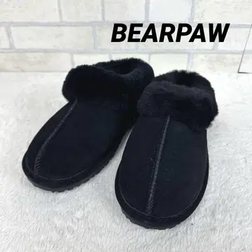 BEARPAW 베어파우 스웨이드 퍼가 달린 무스탕 부츠 블랙 24cm