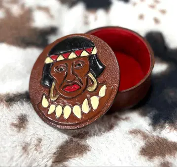 인디언 가죽 소품함 빈티지