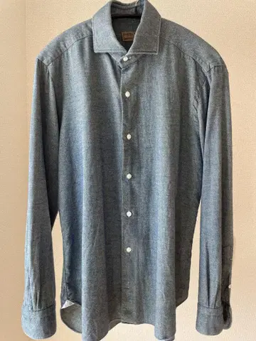 BARBA 바르바 샴브레이 데님 셔츠 38 DANDYLIFE