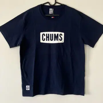 CHUMS 네이비 로고 티셔츠