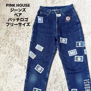 [초희귀품] PINK HOUSE 청바지 베어 로고 패치 프리 사이즈