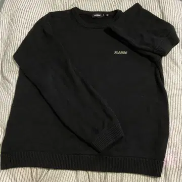 X-LARGE 블랙 두꺼운 원단 스웨터 XL 등 무지