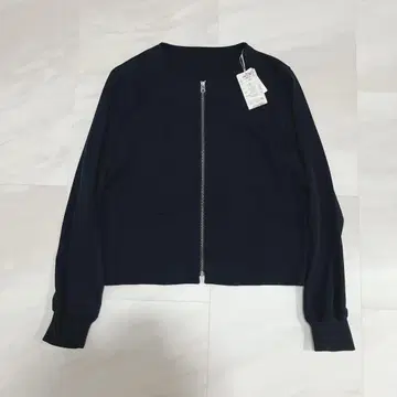 미사용 새상품 Comsa 블루종 노카라 자켓 네이비 M 9호
