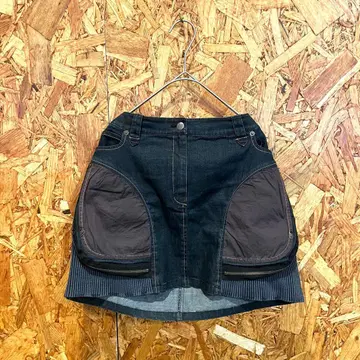TRUNK HIROKOKOSHINO 미니 스커트 데님 스커트 인디고