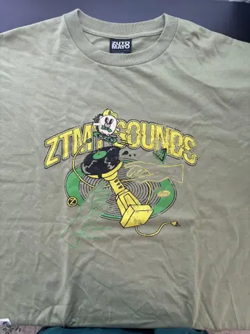 ZTMY SOUNDS 티셔츠 올리브 그린 L