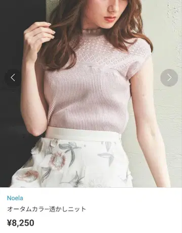 Noela 시스루 니트 슬리브리스