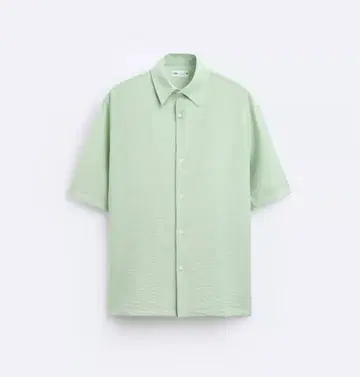 새상품 ZARA Men 반팔 셔츠 그린 S 반팔 셔츠 자라
