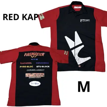 RED KAP 레드 캡 기업 로고 반팔 워크 셔츠 M 그런지 구제 의류