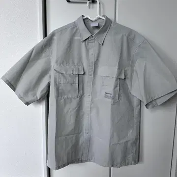 Daiwa 그레이 반팔 셔츠 포켓 부착 DE-8924 스트림 셔츠
