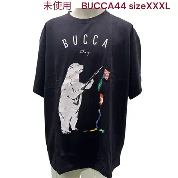 미사용 BUCCA44 베어 플래그 티셔츠 티셔츠 빅 사이즈