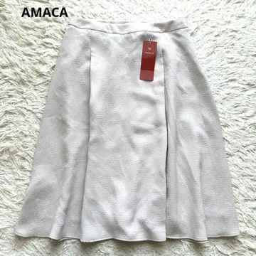 택 포함 새상품 AMACA 아마카 플레어 스커트 삼양상회 시어서커