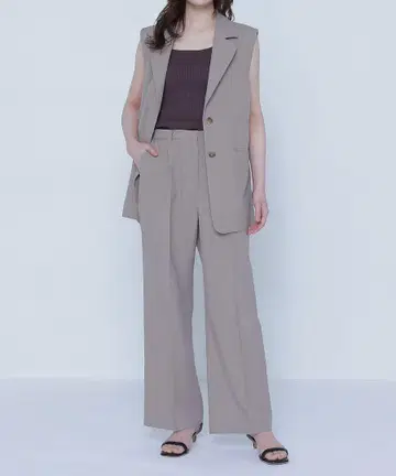내추럴 뷰티 베이직 벨트 베스트 세미 플레어 팬츠 M